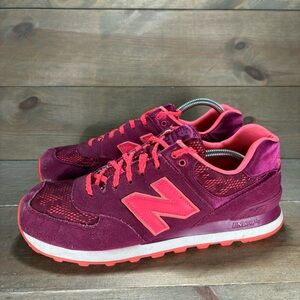 new balance 574 womens size 11 shoes purple athletic running sneakers